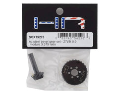 Hot Racing SCX10 II AR44 HD Steel Overdrive 6-Bolt Bevel Gear Set (27T/8T)