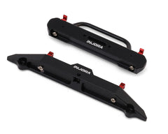 Injora Axial SCX30 Aluminum Bumpers Set (Black) (Jeep Wrangler JLU)