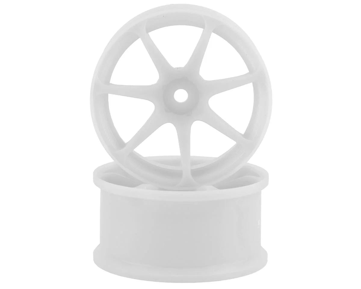 Integra AVS Model T7 Super High Traction Drift Wheels (White) (2) (8mm Offset) w/12mm Hex