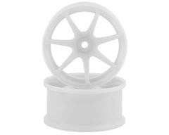 Integra AVS Model T7 Super High Traction Drift Wheels (White) (2) (8mm Offset) w/12mm Hex