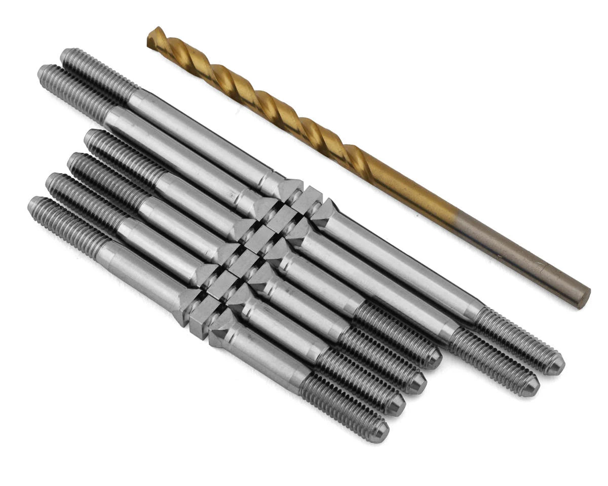 J&T Bearing Co. Tekno ET 410.2 Titanium "Milled'' XD Turnbuckles (Natural)
