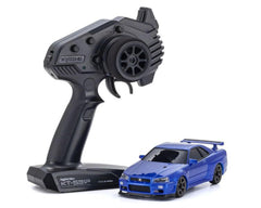 Kyosho MA-020 AWD Mini-Z ReadySet w/Nissan Skyline GT-R R34 V. Spec II Nur Body (Metallic Blue) w/KT-531P 2.4GHz Radio