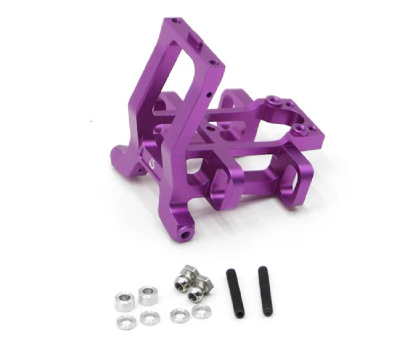 Aluminum Integrated Front Bulkhead Mount, Purple, for MST RMX 2.5