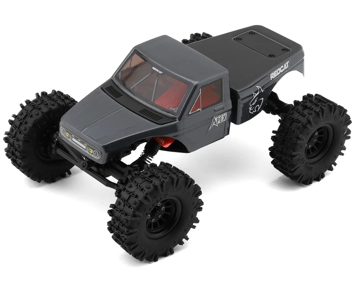 Redcat Ascent-18 Apex 1/18 4WD RTR Brushless Rock Crawler (Dark Metallic Gray) w/2.4GHz Radio, Battery & Charger