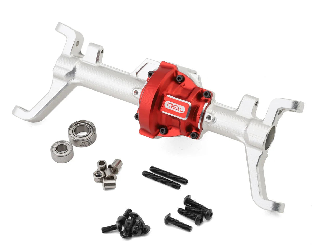 Treal Hobby Redcat Gen9 Aluminum Front Axle Housing w/C-Hubs (Silver)