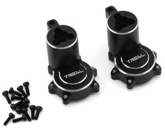 Treal Hobby Redcat Gen9 Aluminum Rear Hubs/Inner Portal Covers (Black) (2)