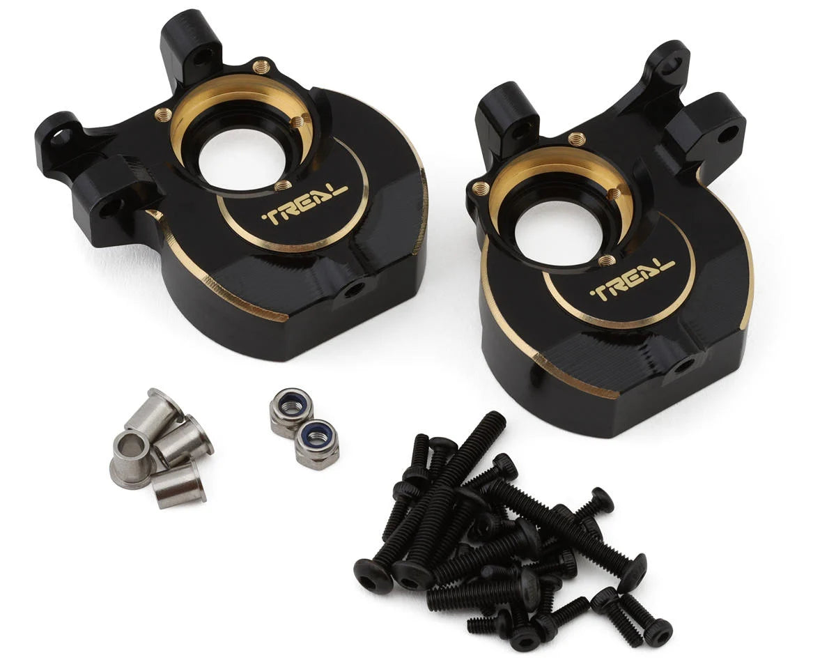 Treal Hobby Redcat Ascent/Gen9 Brass Inner Front Portal Covers (Black) (2) (78g)