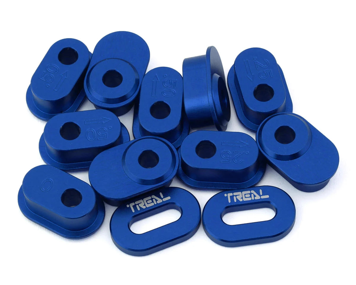 Treal Hobby Losi Promoto MX CNC Aluminum Chain Tensioner Adjustment Insert Set (Blue)