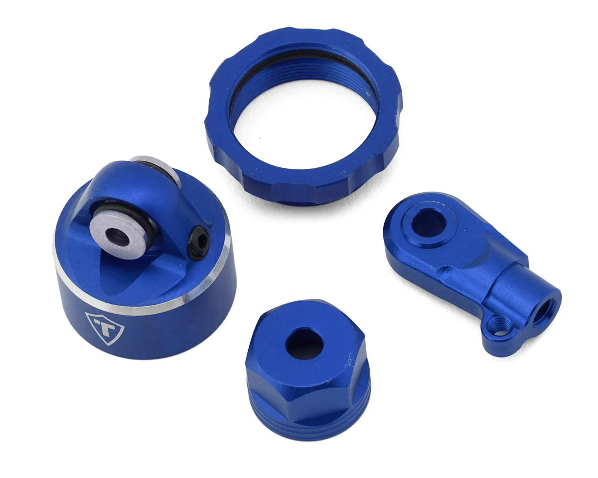 Treal Hobby Losi Promoto MX CNC Aluminum Shock Cap With Bottom Retainer Set (Blue)