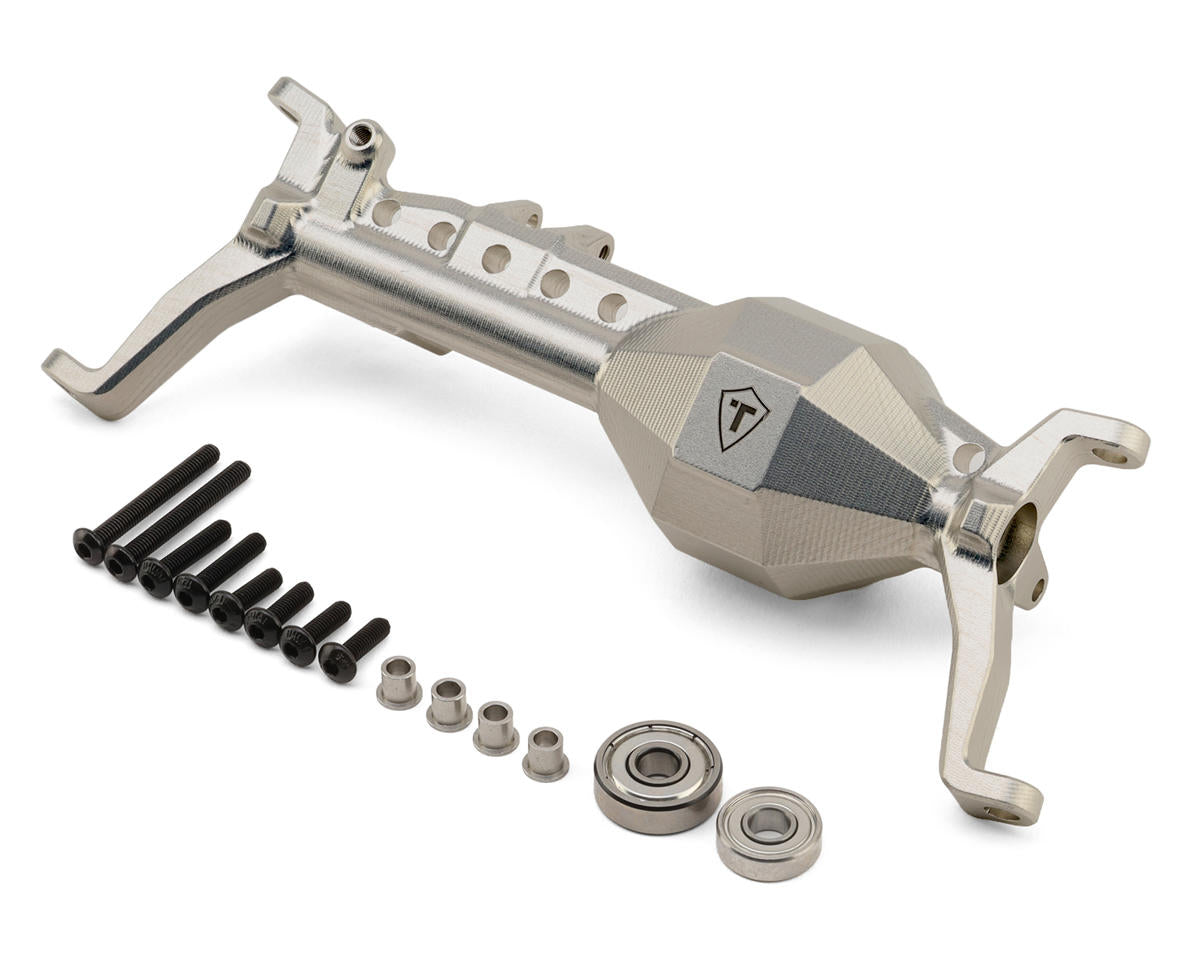 Treal Hobby Axial SCX10 III 7075 Aluminum Diamond Front Portal Axle Housing (Silver)