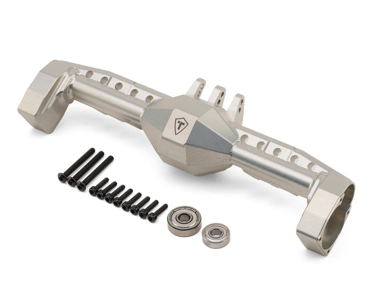 Treal Hobby Axial SCX10 III 7075 Aluminum Diamond Rear Portal Axle Housing (Silver)