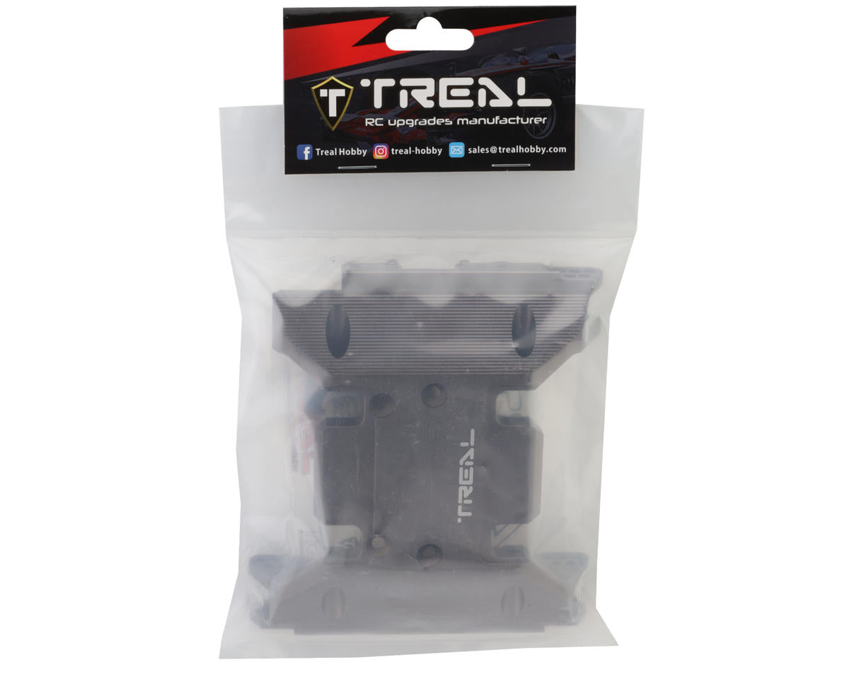 Treal Hobby SCX6 Aluminum Center Skid Plate (Titanium)