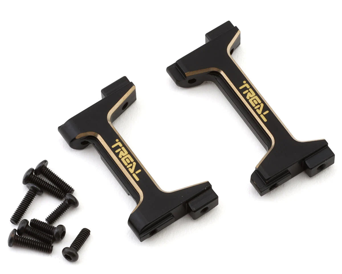 Treal Hobby Brass Front & Rear Bumper Mounts for Traxxas TRX-4M (Black) (2) (9.1g)