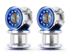 Treal Hobby 7075 Aluminum Beadlock Wheels for Traxxas® TRX-4MT™ (Silver/Blue) (4)