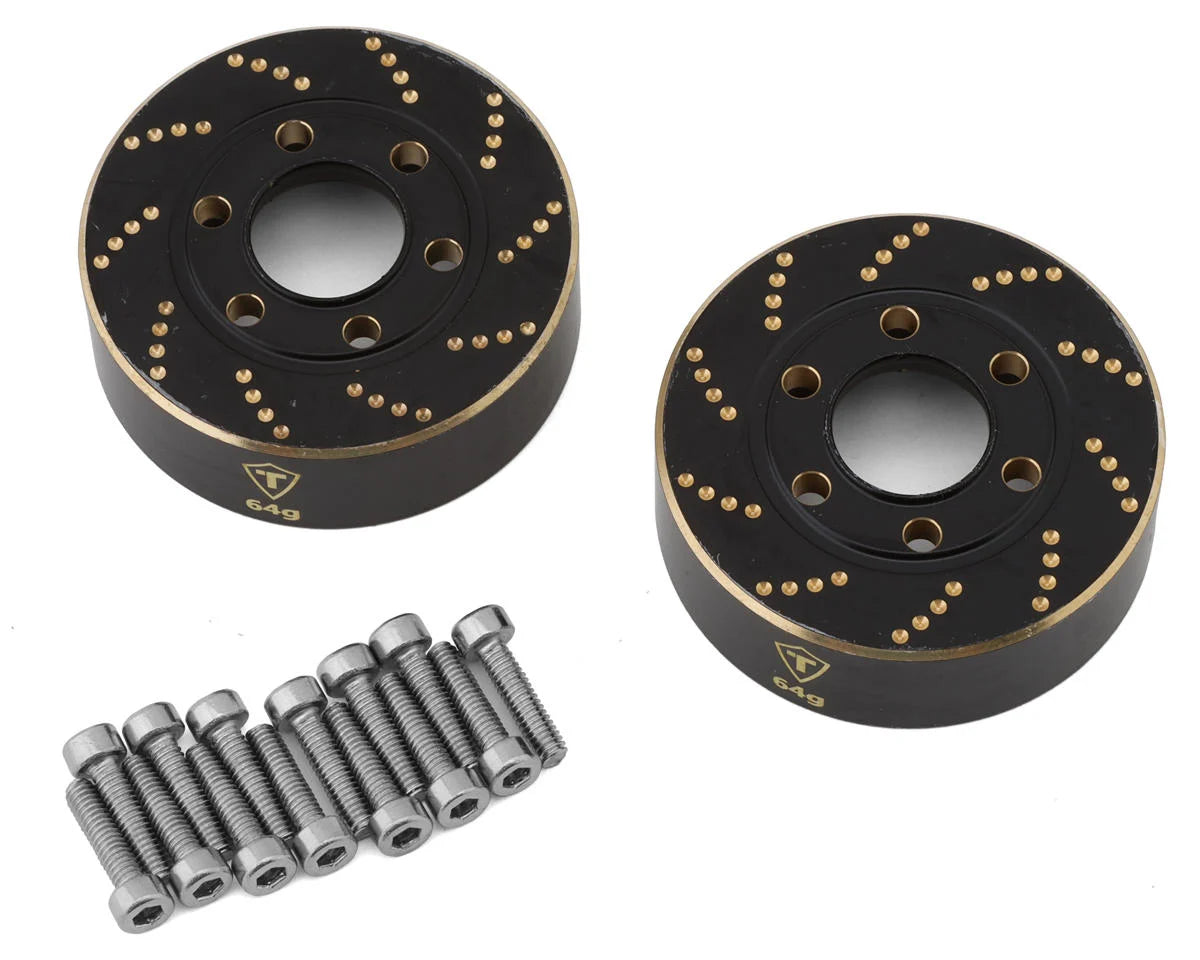 Treal Hobby 1.9" Brass Wheel Brake Disc Weights (Black) (64g) (2)