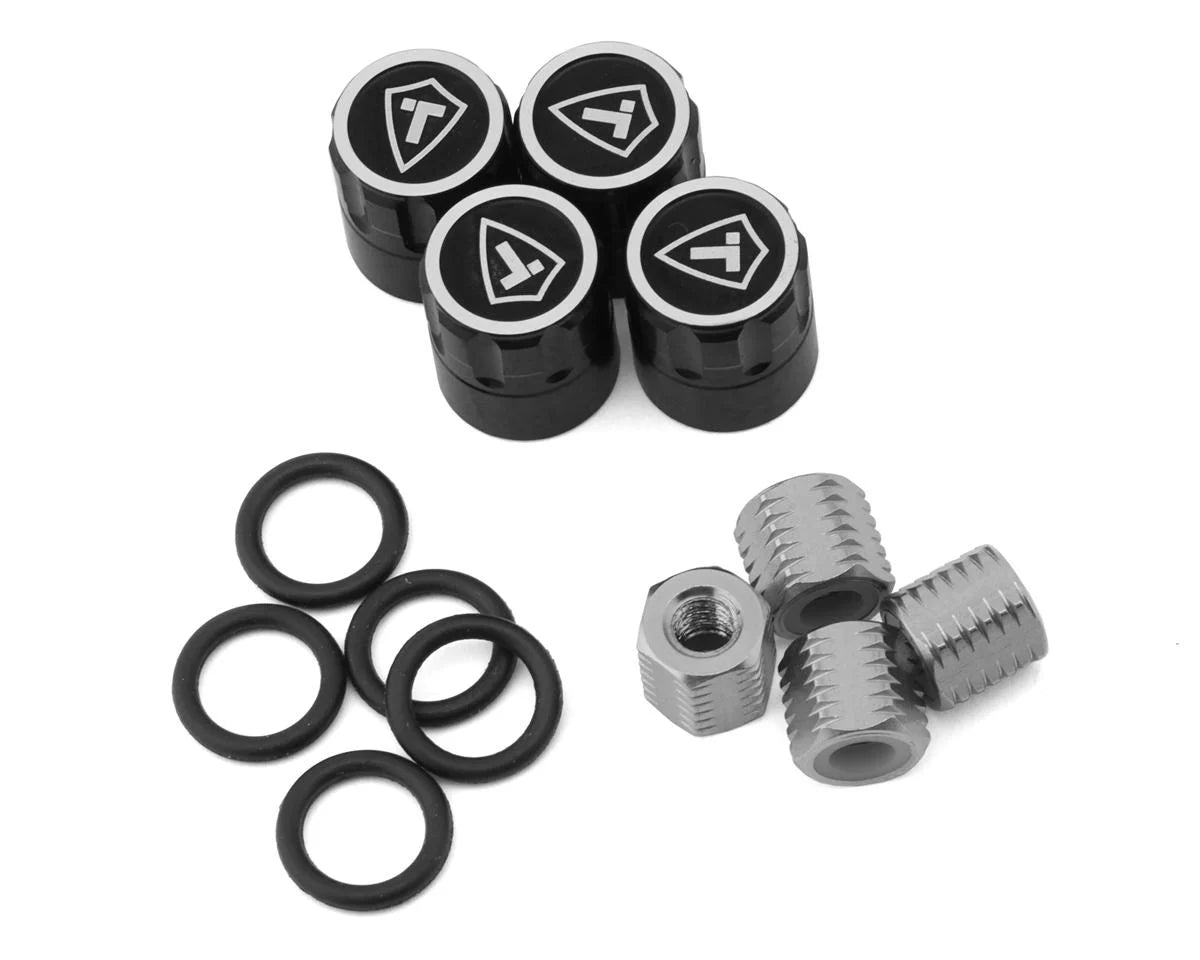 Treal Hobby 1.9" Scale 4mm Wheel Center Caps (Black) (4)