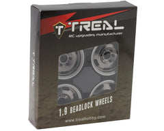 Treal Hobby Type G 1.9" Vintage Wagon Beadlock Wheels (Grey) (4) (129.5g)