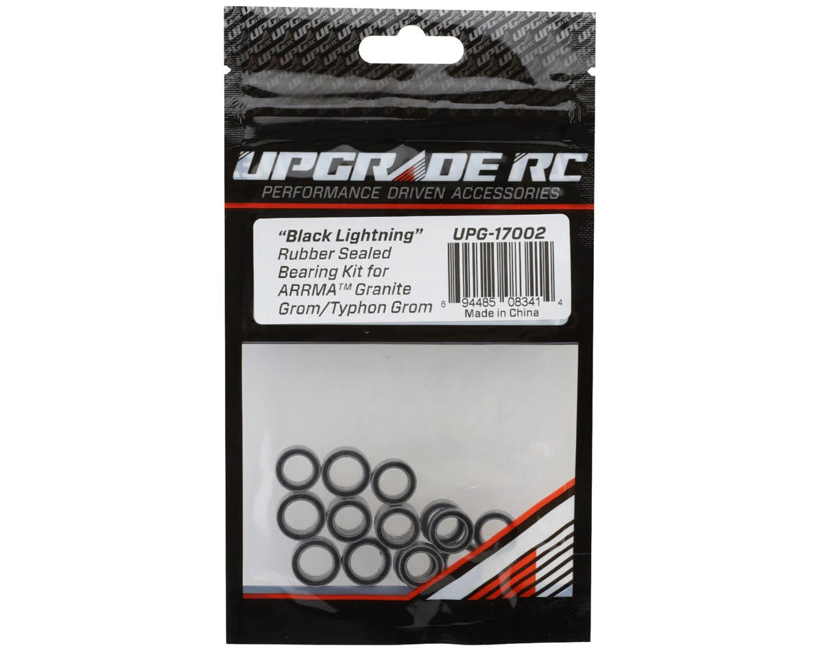 UpGrade RC "Black Lightning" Rubber Sealed Bearing Kit for Arrma® Granite™ Grom/Typhon™ Grom