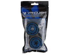 Vanquish Products KMC KM445 Impact 1.9" Beadlock Crawler Wheels (Blue) (2)