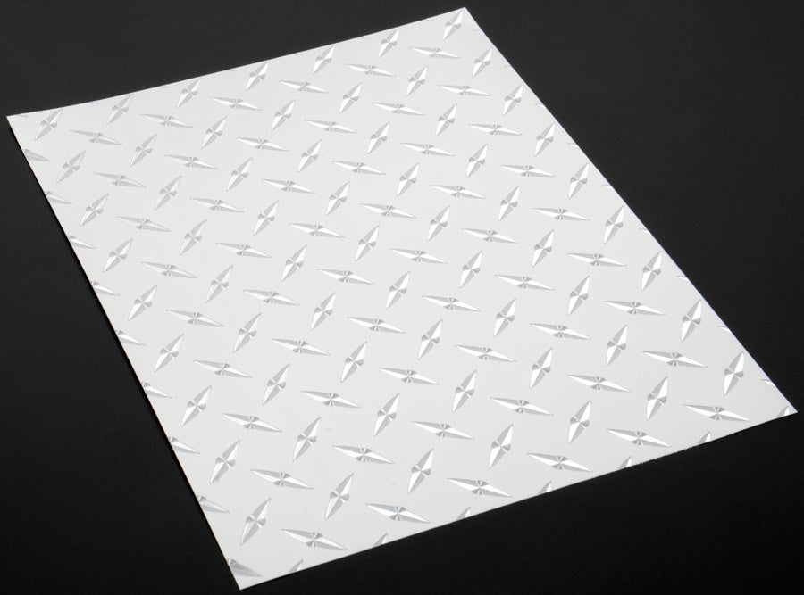 Chrome Diamond Plate Decal 8" x 11"