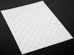 Chrome Diamond Plate Decal 8" x 11"