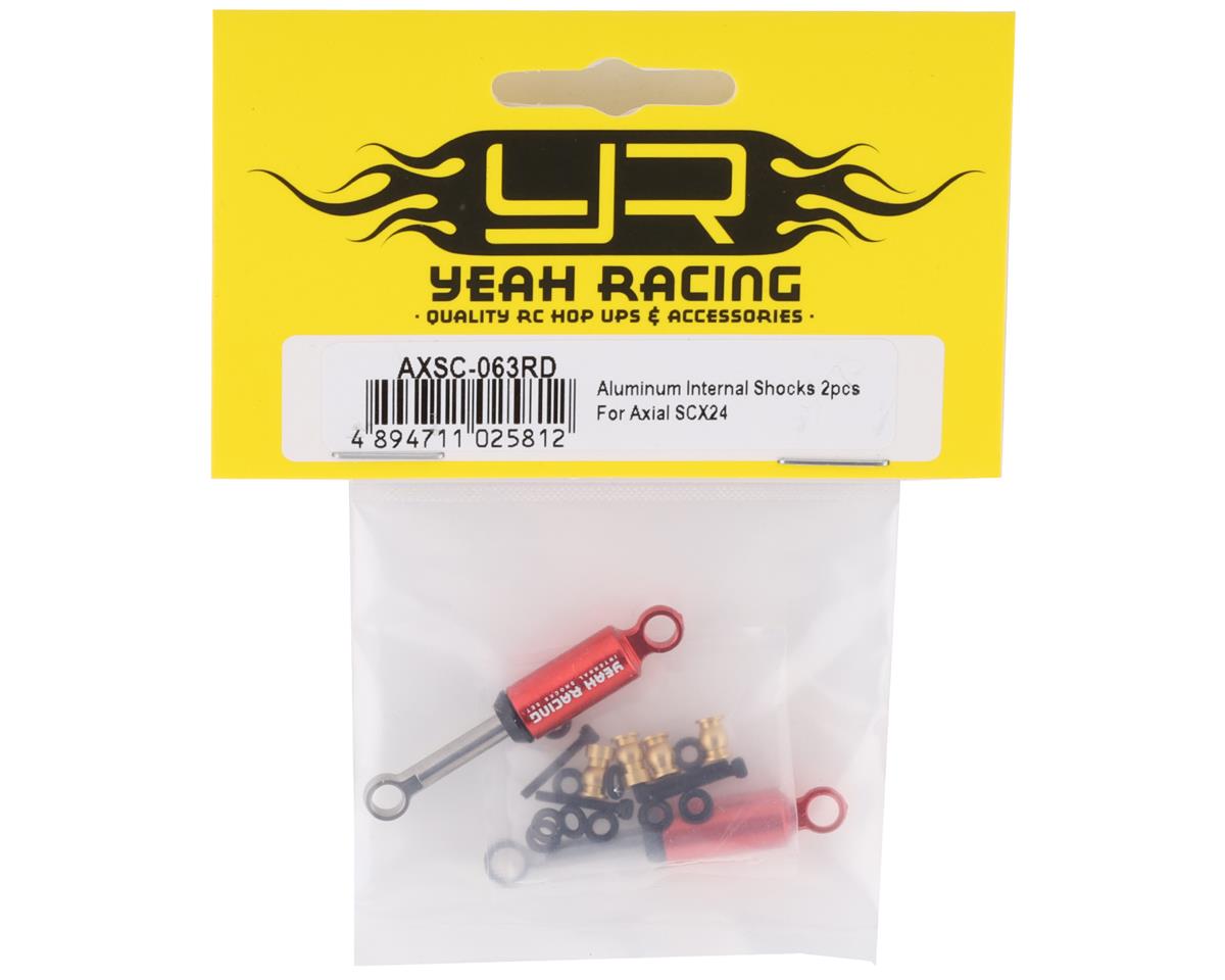 Yeah Racing SCX24 Internal Spring Shocks (2) (Red)
