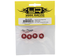 Yeah Racing Aluminum 12mm Hex Adaptor Set (Red) (4) (8mm)