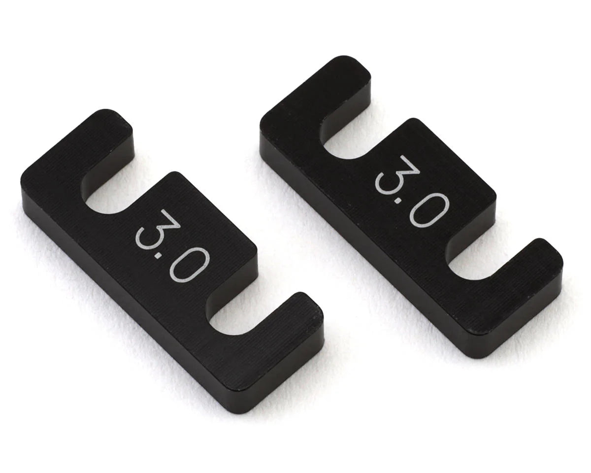 Yokomo MD 3.0 Aluminum Rear Bulkhead Spacers (3.0mm) (Black)