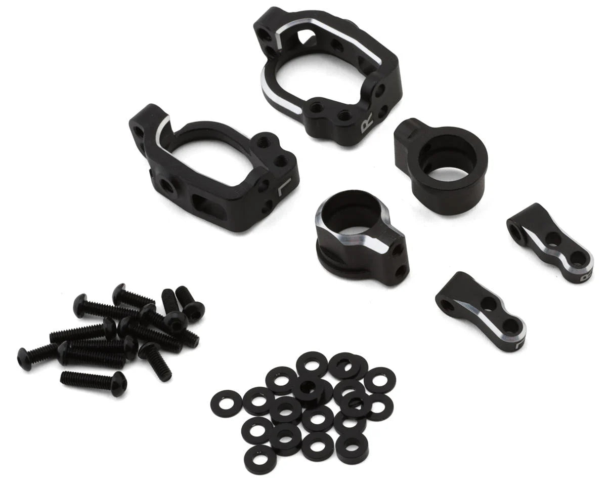 Yokomo RD/SD/MD Aluminum Adjustable Front Steering Block Set (Black)