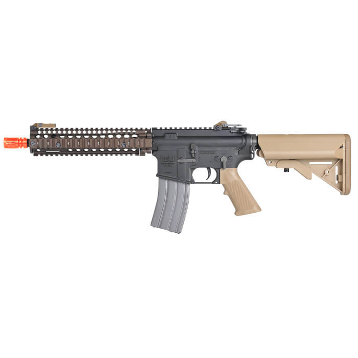 VFC Avalon MK18 Carbine Airsoft Rifle, Black / Tan Daniel Defense Edition