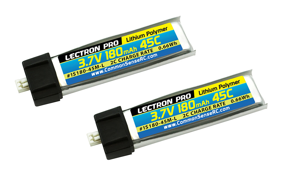 Lectron Pro 3.7V 180mAh 45C Lipo Battery 2-Pack