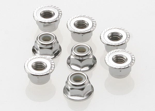 NUT FLANGED NYLON LOCKING 4MM