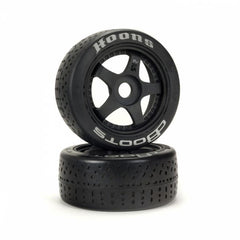 1/7 dBoots Hoons 42/100mm Silver Belted Tires with 2.9 5-Spoke Wheels, 17mm Hex (2)