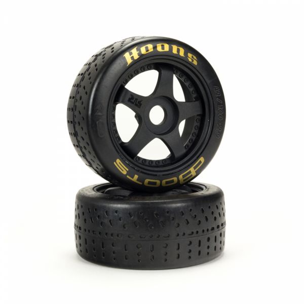 1/7 dBoots Hoons 42/100mm Gold Belted Tires with 2.9 5-Spoke Wheels, 17mm Hex (2)