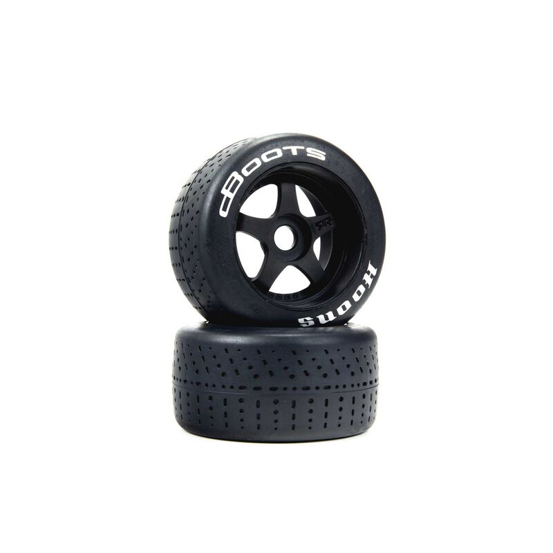 1/7 dBoots Hoons Rear 107 Silver Pre-Mounted Belted Tires, 17mm Hex (2): Felony