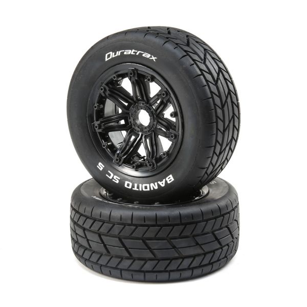 Bandito 1/5 SC Sport Mounted Black Tires (2)