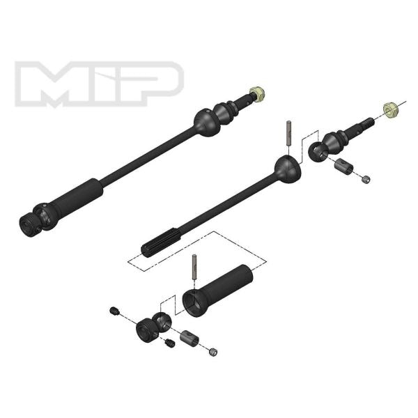 X-Duty CVD Drive Kit 145mm x 170mm with 6mm x 12mm Bearing: Traxxas T-Maxx 3.3, E-Revo, E-Maxx