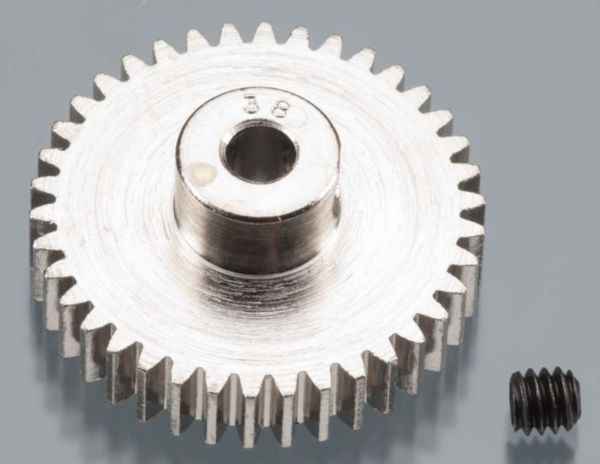 Nickel-Plated 48 Pitch Pinion Gear, 38T