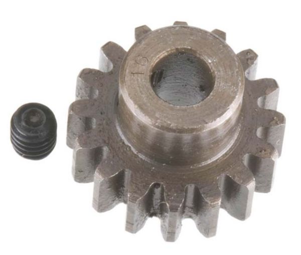 Extra Hard Steel 5mm Bore 1 Module Pinion, 16T