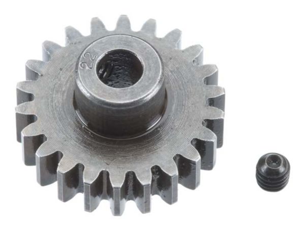 Extra Hard Steel 5mm Bore 1 Module Pinion, 22T