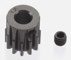 Extra Hard 12 Tooth Blackened Steel 32p Pinion, 5mm