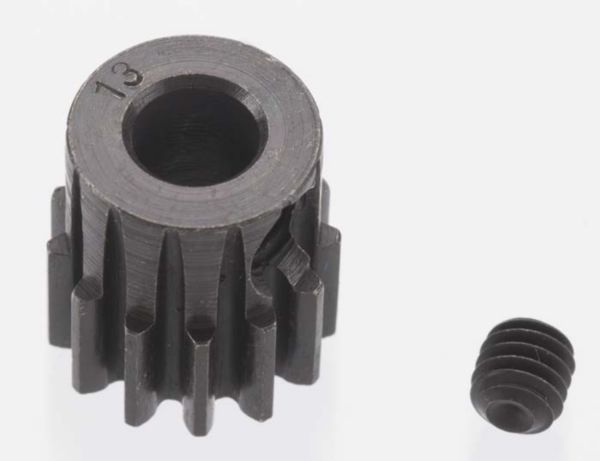 Extra Hard 13 Tooth Blackened Steel 32p Pinion, 5mm