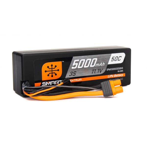 7.4V 5000mAh 2S 50C Smart Hardcase LiPo Battery: IC3