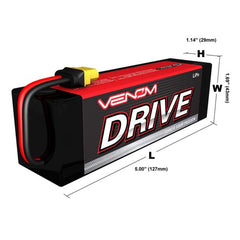 11.1V 5000mAh 3S 35C DRIVE LiPo Battery: UNI 2.0 Plug