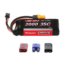 7.4V 2000mAh 2S 35C DRIVE LiPo Battery: UNI 2.0 Plug