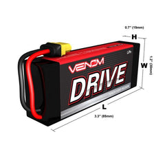 7.4V 2000mAh 2S 35C DRIVE LiPo Battery: UNI 2.0 Plug
