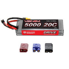 7.4V 5000mAh 2S 20C DRIVE Hardcase LiPo Battery: UNI 2.0 Plug