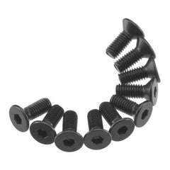 Hex Flat Head M3X8mm Black (10)