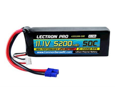 Common Sense RC Lectron Pro 11.1V 5200mAh 50C Lipo Battery with EC3 Connector