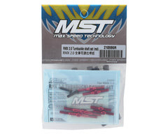 MST RMX 2.0 Aluminum Turnbuckle Shaft Set (Red)
